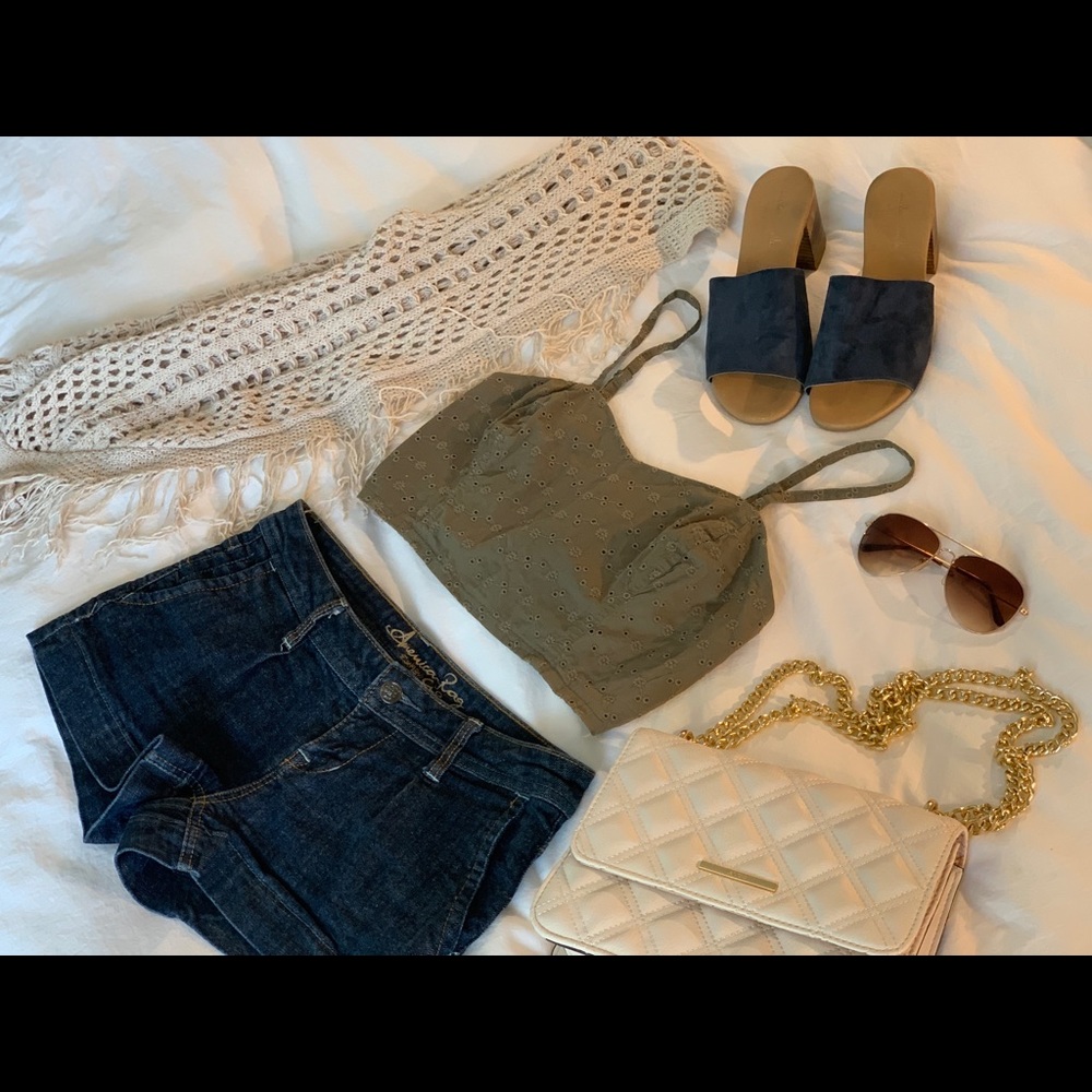 Dark Denim Wash Shorts